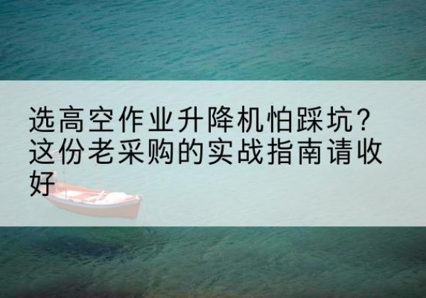 元宝山高空作业升降机厂家推荐-选高空作业升降机怕踩坑？这份老采购的实战指南请收好
